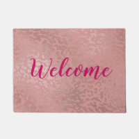 Rose d'accueil Gold - Pink Cheetah Print