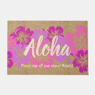 Paillasson Rose floral hawaïen de ketmie épique Aloha