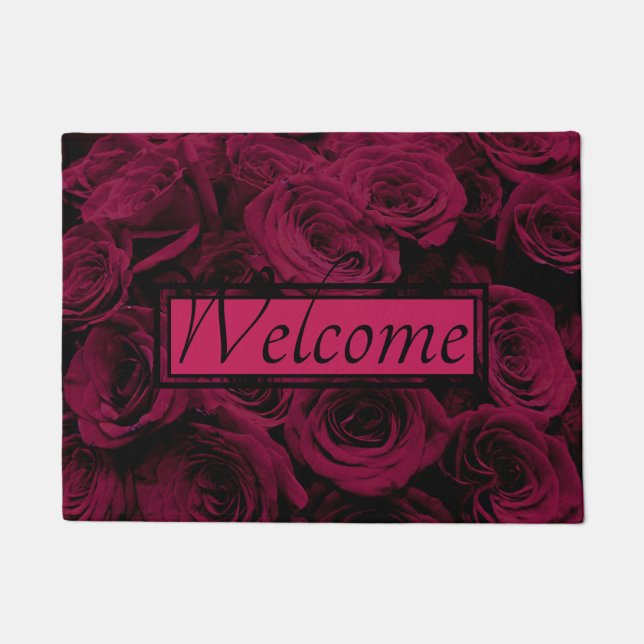Paillasson Rose foncé magenta rouge bordeaux (Devant)