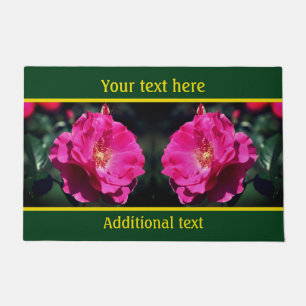 Paillasson Rose In Full Bloom Close Up Personalized