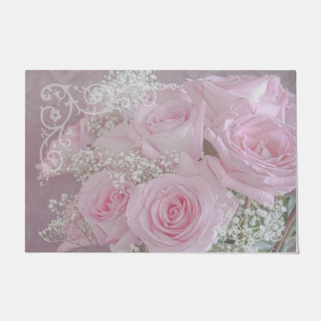 Paillasson Roses roses douces et souffle du bébé (Devant)