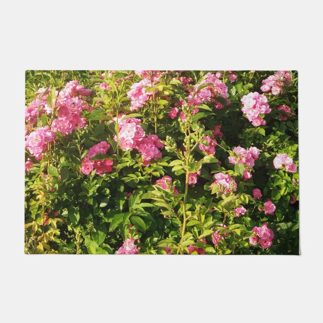 Paillasson Roses roses en fleur (Devant)