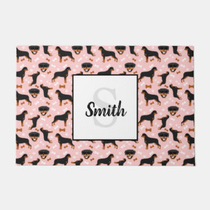 Paillasson Rottweilers Rotties Chien l Monogramme Nom