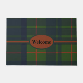 Paillasson Rouge bleu vert Tartan Plaid Scottish Plaid Doorma