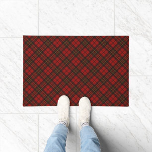 Paillasson Rouge tartan Noël plaid vacances hiver motif