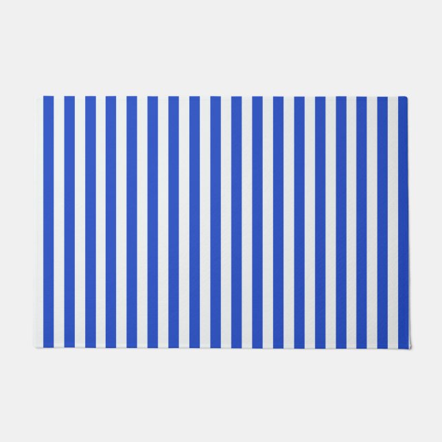 Paillasson Royal Blue Combination Stripes par Shirley Taylor (Devant)