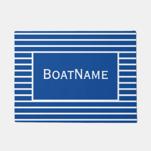 Paillasson Royal Blue & White Boat Name Porte-mat