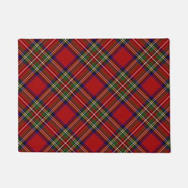 Paillasson Royal Stewart Tartan Plaid Scottish Motif (Devant)
