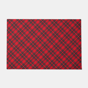 Paillasson Royal Stewart tartan rouge noir plaid