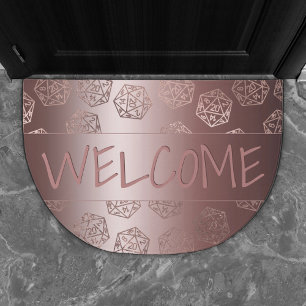 Paillasson RPG   Mauve Luxury Sheen Dice Welcome