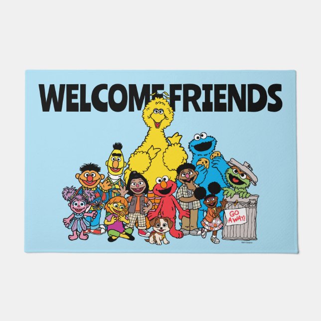Paillasson Rue Sésame | Sesame Pals Bienvenue Amis (Devant)