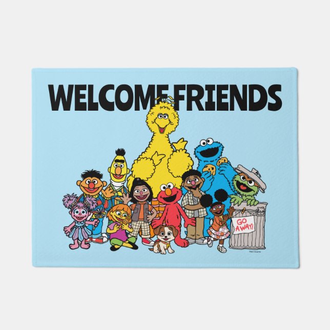 Paillasson Rue Sésame | Sesame Pals Bienvenue Amis (Devant)