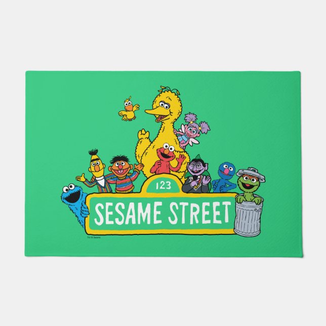 Paillasson Rue Sésame | Tout autour de l'enseigne de la rue S (Devant)