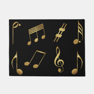 Paillasson Rug Gold Music Note