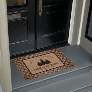 Paillasson Rustic Country Family Nom Cabin dans les Woods
