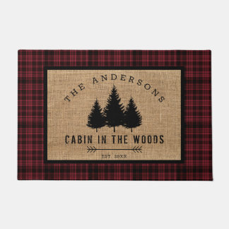 Paillasson Rustic Country Family Nom Cabin dans les Woods