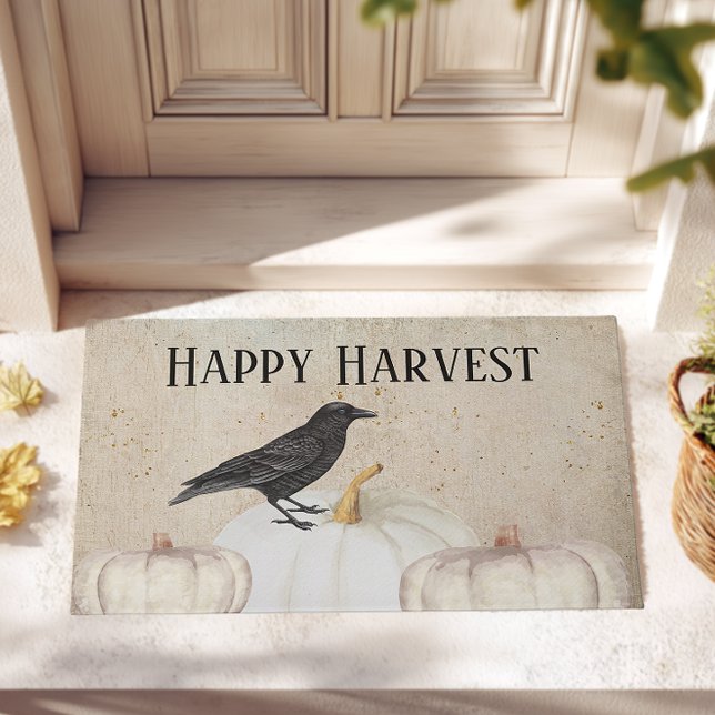 Paillasson Rustic Happy Harvest Citrouille (Happy Harvest Front Patio Welcome Mat)