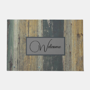 Paillasson "Rustic Wood Farmhouse Personnalisé