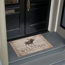 Rustique Clou Bord En Bois Marcher Moose Accueil