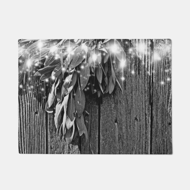 Paillasson Sage fraîchement coupée Bois de grange Grayscale G (Devant)