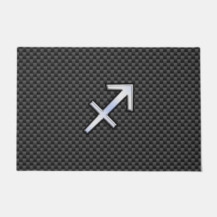 Paillasson Sagittarius Zodiac Sign Carbon Fiber Print
