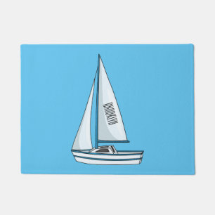 Paillasson Sailboat cartoon illustration
