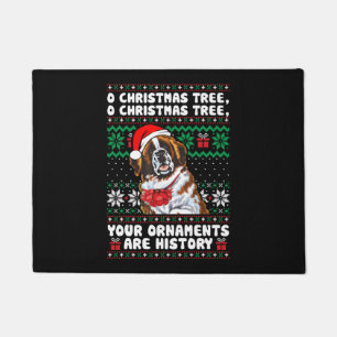Paillasson Saint Bernard Chien Noël Drôle Ornements Pyjama