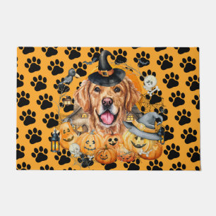 Paillasson Saison effrayante Chien Golden Retriever Halloween