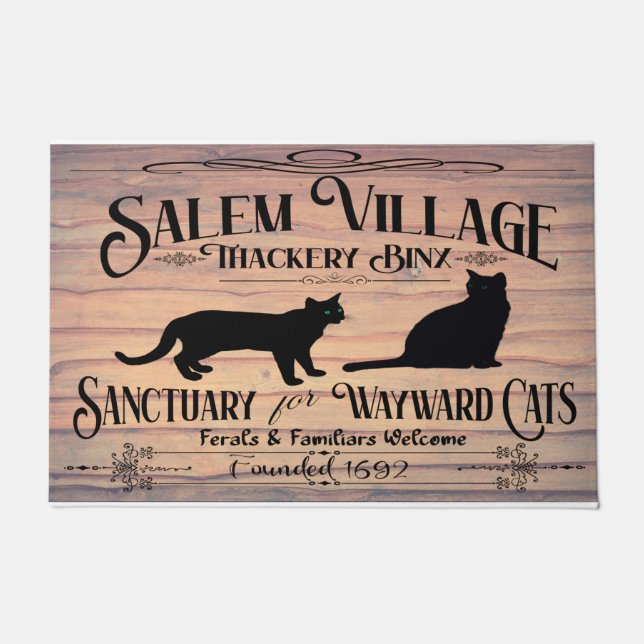 Paillasson Salem Village Cat Sanctuaire Porte (Devant)