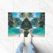 "Salutations tropicales : Eaux turquoises à votre