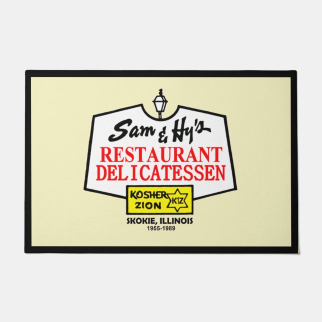 Paillasson Sam & Hy's Restaurant Deli, Skokie, IL (Devant)