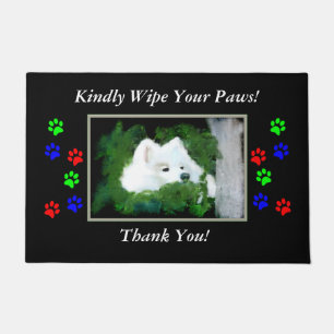 Paillasson Samoyed Porte Mat de 18x24 po ou 24x36 po