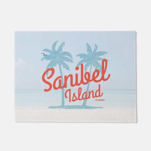 Paillasson Sanibel Island Floride Coral Océan Souvenir (Devant)