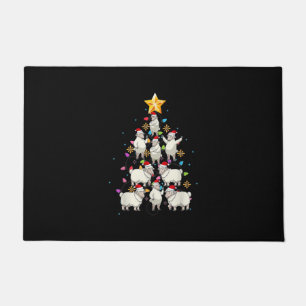 Paillasson Santa Sheep Christmas Tree Lights Funny Sheep Veni