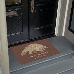 Paillasson Sauver les Pangolins Brun Personnalisé