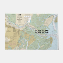 Savannah River et Wassaw Sound - Carte marine