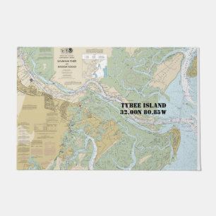 Paillasson Savannah River et Wassaw Sound - Carte marine