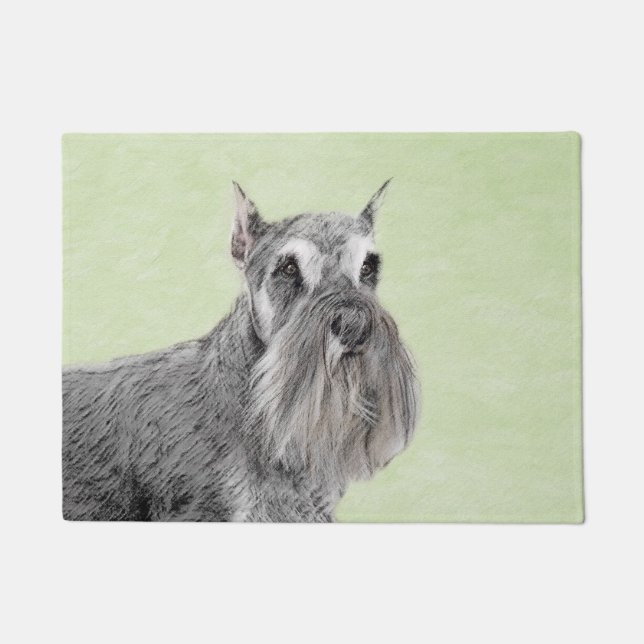 Paillasson Schnauzer (Giant, Standard) Peinture - Chien Art (Devant)