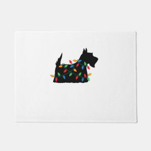 Paillasson Scottish Terrier Scottie Chien Noël Lumières Cadea