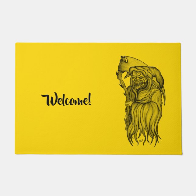 Paillasson Scythe man - La Mort, Faucheuse Grim (Devant)