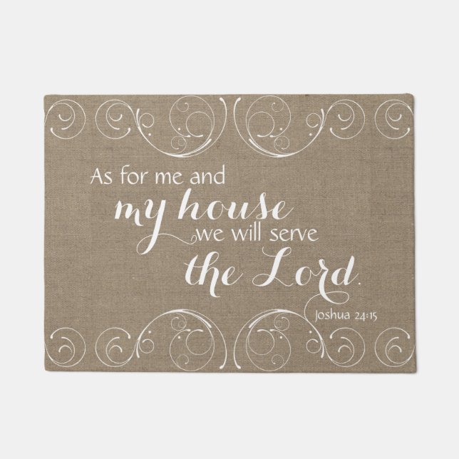 Paillasson Servez le seigneur Rustic Doormat (Devant)