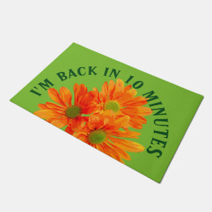 Paillasson Seulement 3 Gerbera Daisy Blossoms + votre dos. & 