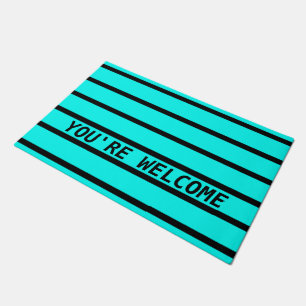 Paillasson SEULEMENT DES STRIPES DE COULEUR - turquoise + vot