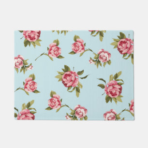 Paillasson Shabby Chic - rose, jaune ou bleu arrière - plan