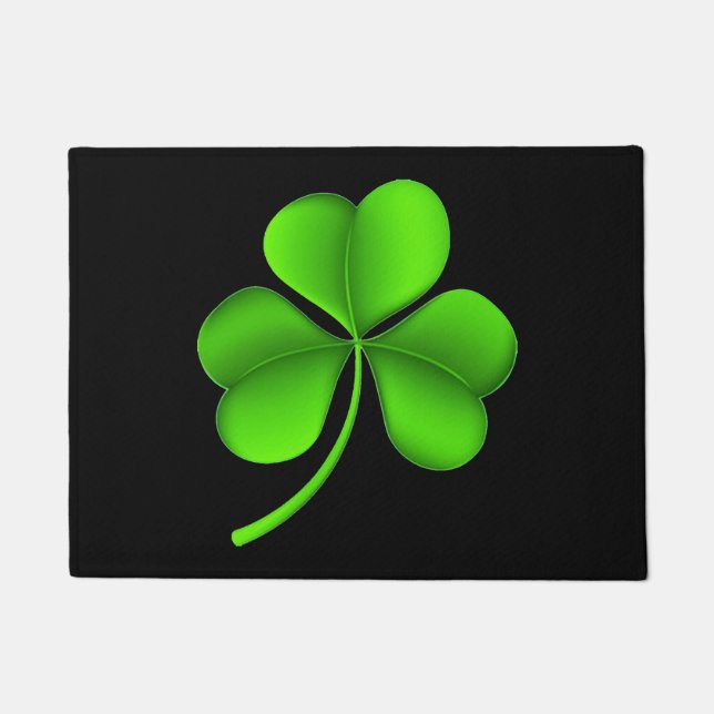 Paillasson Shamrock sur Black Doormat cn (Devant)