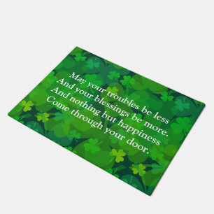 Paillasson Shamrocks chanceux - Cloches partout