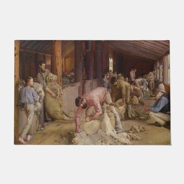 Paillasson Shear the Rams (Australian Art) (Tom Roberts) (Devant)