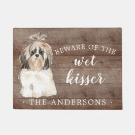 Paillasson Shih tzu cheveux longs Chien Porte personnalisée M