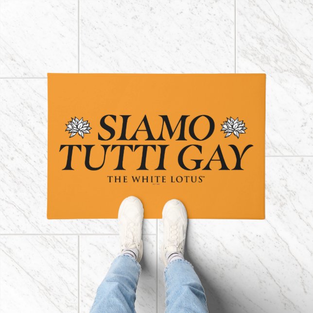 Paillasson Siamo Tutti Gay - Le Lotus Blanc (Intérieur)