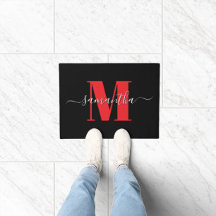Paillasson Signature rouge noir et blanc Monogramme 2025